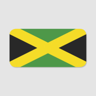 Patriottisch naamplaatje met vlag van Jamaica