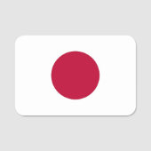 Patriottisch naamplaatje met vlag van Japan (Voorkant)