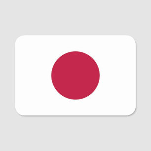 Patriottisch naamplaatje met vlag van Japan