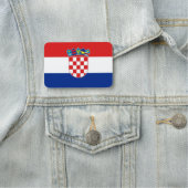 Patriottisch naamplaatje met vlag van Kroatië (In situ)