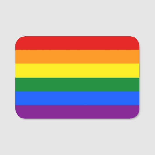 Patriottisch naamplaatje met vlag van LGBT (Voorkant)
