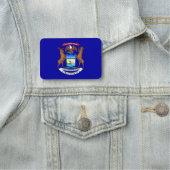 Patriottisch naamplaatje met vlag van Michigan (In situ)