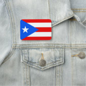 Patriottisch naamplaatje met vlag van Puerto Rico (In situ)