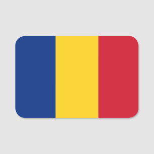 Patriottisch naamplaatje met vlag van Roemenië
