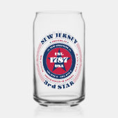 Patriottisch New Jersey typografie ontwerp Blikvorm Glas (Achterkant)