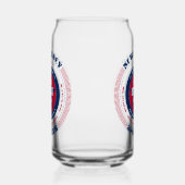 Patriottisch New Jersey typografie ontwerp Blikvorm Glas (Links)