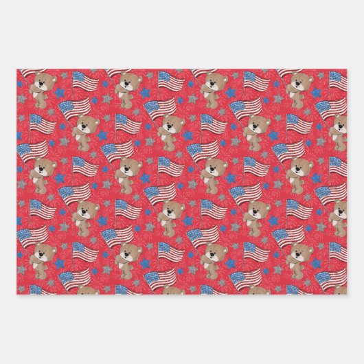 Patriottisch omslagpapier inpakpapier vel (Voorkant 3)