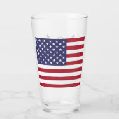 Patriottisch ontwerp Amerikaanse vlag Glas (Achterkant)