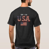 Patriottisch ontwerp Amerikaanse vlag T-shirt (Achterkant)