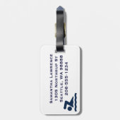 Patriottisch ontwerp voor zwemmen Bagagelabel (Achterkant verticaal)