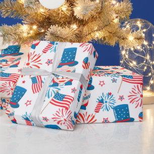 Patriottisch oom Sam patroon Cadeaupapier