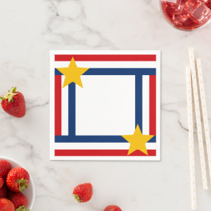 Patriottisch op 4 juli servet