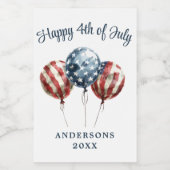 Patriottisch op 4 juli wijn etiket (Enkel label)