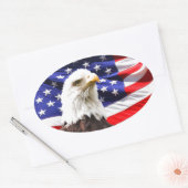 Patriottisch Ovale Sticker (Envelop)