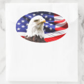 Patriottisch Ovale Sticker (Tas)