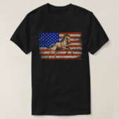 Patriottisch paard Amerikaanse vlag Horseback Ridi T-shirt (Design voorkant)