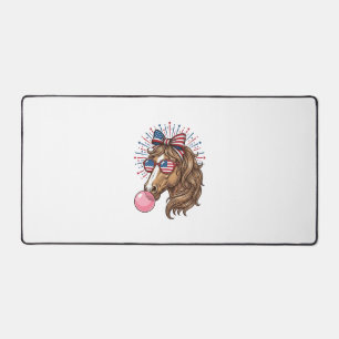 Patriottisch Paard Bubble Gum Vintage Vector T-shi Bureaumat