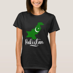 Patriottisch Pakistan Kaart Grafische Vintage Paki T-shirt