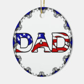Patriottisch papa kerstversiering keramisch ornament (Links)