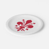 Patriottisch papier bord met de vlag van Florence (Gekanteld)