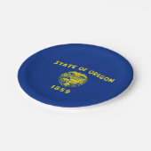 Patriottisch papier bord met Oregon vlag (Gekanteld)