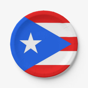 Patriottisch papier bord met Puerto Rico vlag