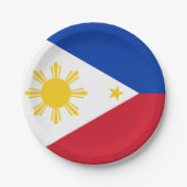 Patriottisch papier bord met vlag van de Filipijne (Voorkant)