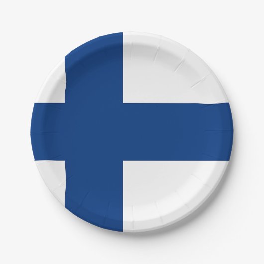 Patriottisch papier bord met vlag van Finland (Voorkant)