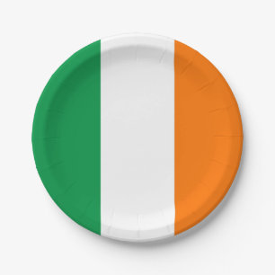 Patriottisch papier bord met vlag van Ierland