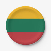 Patriottisch papier bord met vlag van Litouwen (Voorkant)