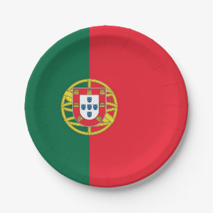 Patriottisch papier bord met vlag van Portugal