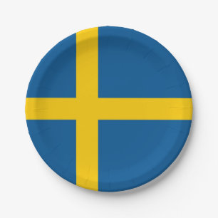 Patriottisch papier bord met vlag van Zweden