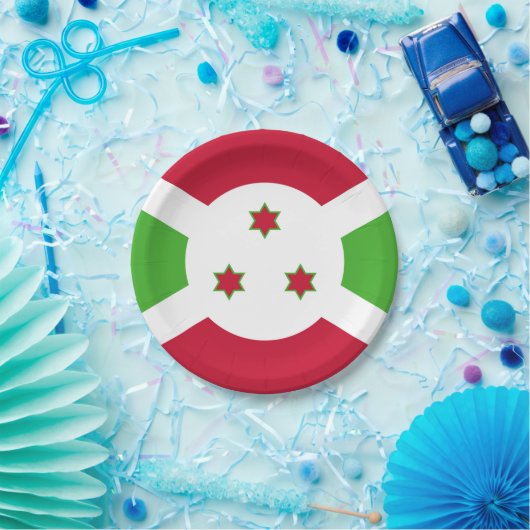 Patriottisch papieren bord met Burundese vlag (Feest)