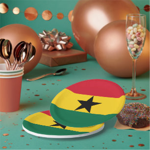 Patriottisch papieren bord met Ghanese vlag