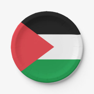 Patriottisch papieren bord met Palestijnse vlag