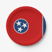 Patriottisch papieren bord met Tennessee vlag (Voorkant)