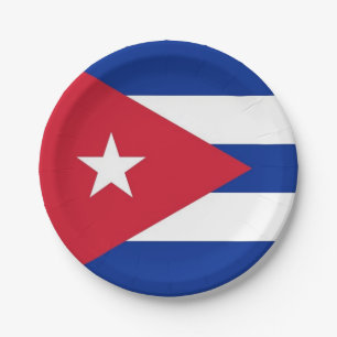 Patriottisch papieren bord met vlag van Cuba