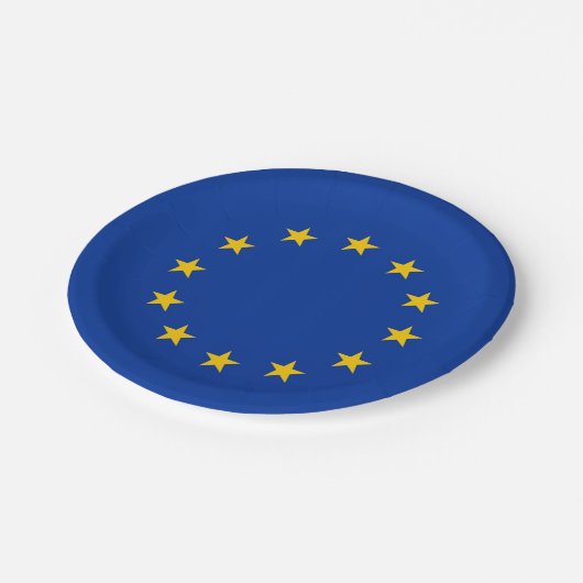 Patriottisch papieren bord met vlag van de EU (Gekanteld)