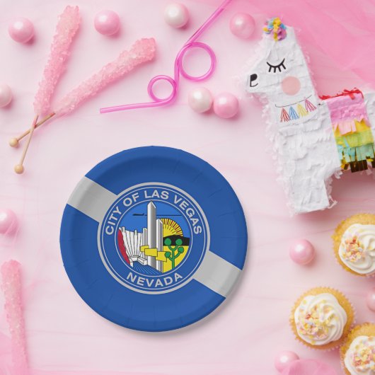 Patriottisch papieren bord met vlag van Las Vegas (Feest)