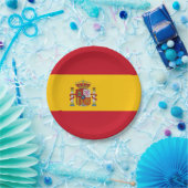 Patriottisch papieren bord met vlag van Spanje (Feest)