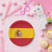 Patriottisch papieren bord met vlag van Spanje (Feest)