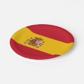 Patriottisch papieren bord met vlag van Spanje (Gekanteld)