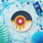 Patriottisch papieren bord met vlag van Tulsa City (Feest)