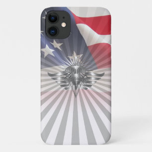 Patriottisch paratrooper herdenkingsontwerp iPhone 11 hoesje
