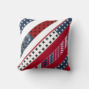 patriottisch, patchwork, kussen