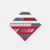 Patriottisch, patchwork servet (Hoek)