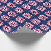 Patriottisch Patroon Amerikaanse vlag Cadeaupapier (Hoek)