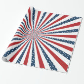 Patriottisch patroon cadeaupapier (Uitgerold)
