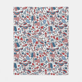 Patriottisch picknick fleece deken (Voorkant)