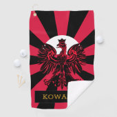 Patriottisch Polen Sport Golf Towel & Poolse vlag Golfhanddoek (Insitu)